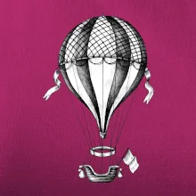 Teplovzdušný balón kreslený