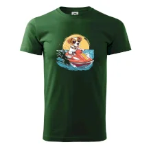 Jack russell teriér na vodnom skútri