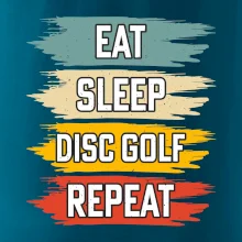 Disc Golf eat sleep barevné