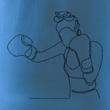 Žena boxerka jedným ťahom