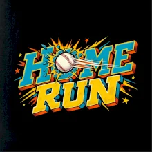 Home run komiksový nápis
