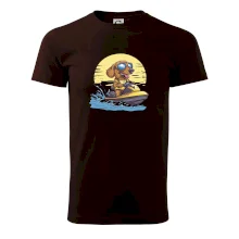 Jazvečík na vodnom skútri