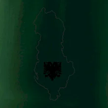 Albánsko obrys mapa