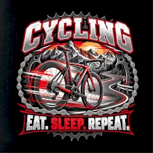 Bicykel medzi horami eat sleep repeat