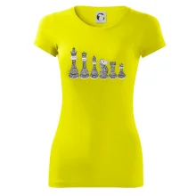 Šachové figúrky v rade - kreslené