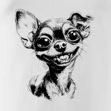 Čiernobiela karikatúra čivava