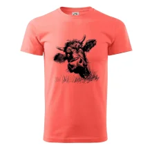 Čiernobiela karikatúra čierna krava hlava