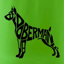 Doberman - nápis v tele