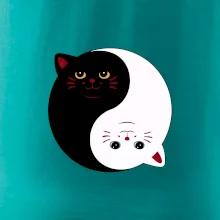 Mačky jin jang farebné