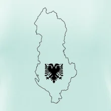 Albánsko obrys mapa Albánsko obrys mapa
