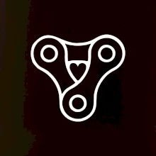 Cyklo srdce reťaz trojuholník