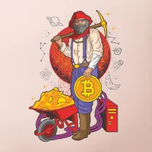 Baník ťaží Bitcoiny