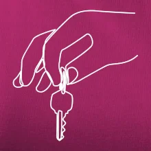 Kľúče a ruka jedným ťahom