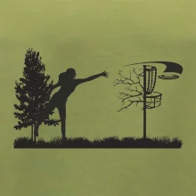 Disc golf - žena čierny obrázok