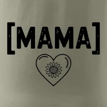 Mama nápis a srdce a slnečnice