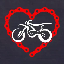 Moto srdce reťaz - enduro