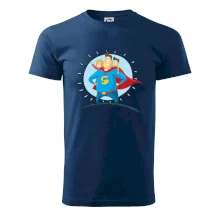 Táta superman - dievča a chlapec Táta superman - dievča a chlapec