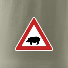 Dopravná značka - Pozor prasa domáca