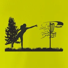 Disc golf - žena čierny obrázok