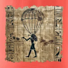 Egyptské hieroglyfy parašutista
