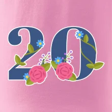 Kvetinové číslo kreslené - 20