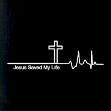 Jesus Saved My Life kríž ekg