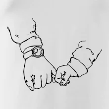 Otec a syn ruky obrys