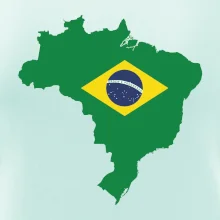 Brazília vlajka v mape