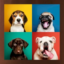 Psi šteňatá koláž