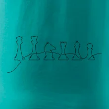 Šachové figúrky v rade - obrys