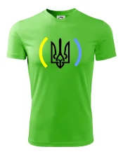 Ukrajina trojzubec s farbami