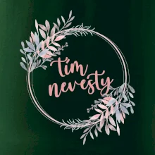 Tím nevesty kvetinový kruh ružový