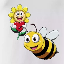 Parové tričko - Včela a kvetina