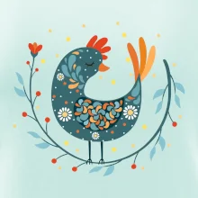 Folklór - sliepky s margarétkami Folklór - sliepky s margarétkami