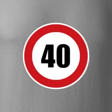 Dopravná značka - obmedzenie rýchlosti 40