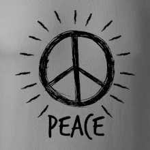 Peace symbol čiernobiely