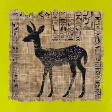 Egyptské hieroglyfy srnka