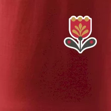 Folklór na prsníku tulipán