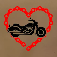 Moto srdce reťaz - chopper