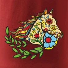 Kôň farebný s listami