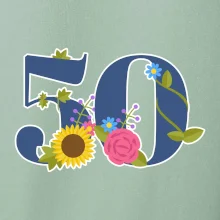 Kvetinové číslo kreslené - 50