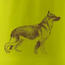Nemecký ovčiak - kreslený skica  
