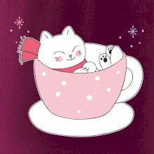 Vianočná mačka v hrnčeku