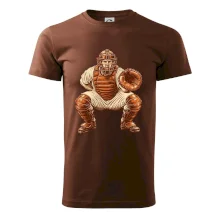 Baseballový catcher retro rytina