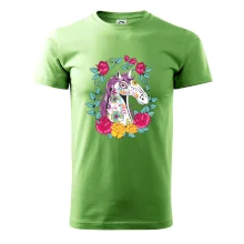 Kôň farebný s kvetinami