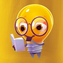 Žiarovka premýšľa nad knihou