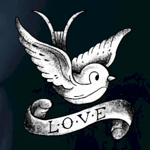 Love holubica - kreslená