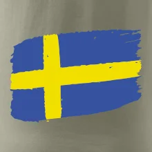 Švédsko vlajka štetkou