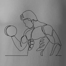 Fitness muž jedným ťahom