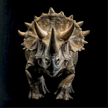 Triceratops spredu čierna fotka